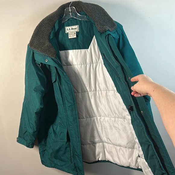 L.L.Bean Vintage Green Primaloft Down Jacket Size XLP - Picture 4 of 16